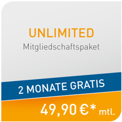 Unlimited Mitgliedschaftspaket - 2 Freimonate